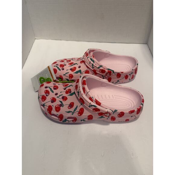 Crocs Classic Fresh Fruits Clog Shoes Womens Size 11 Pink Cherry Graphic Comfort - Picture 4 of 11